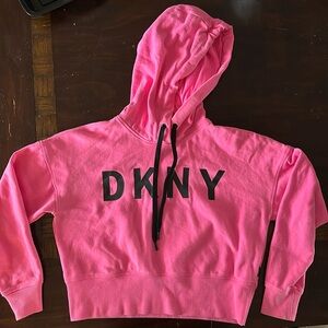 DKNY crop hoodie (pink)